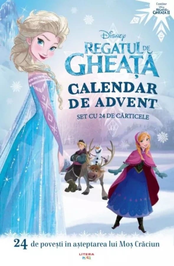 Disney. Regatul de gheață. Calendar de advent. Set cu 24 de carticele